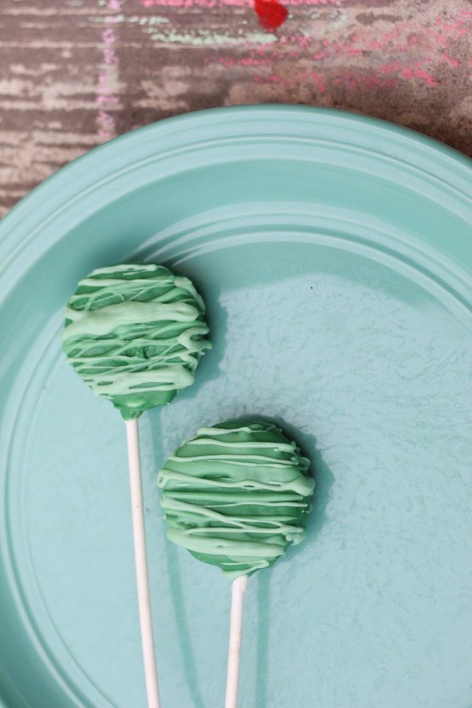 Green Oreo Cookie Pops