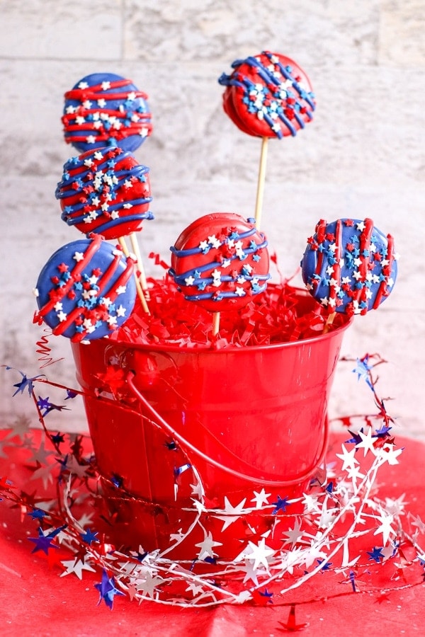 Patriotic oreos for 4th of July