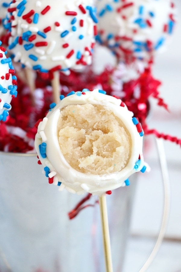 4th of july cake pops