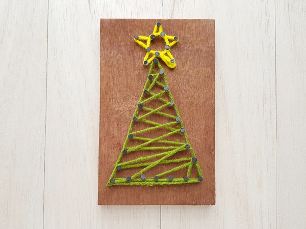 Christmas tree string art 