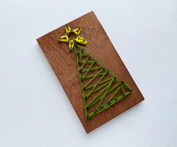 Christmas string art tutorial christmas tree