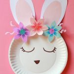 Easter bunny paper plate craft