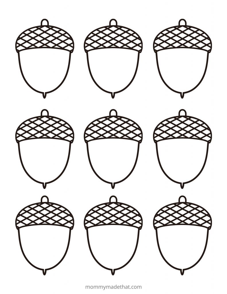 Acorn Templates Printables