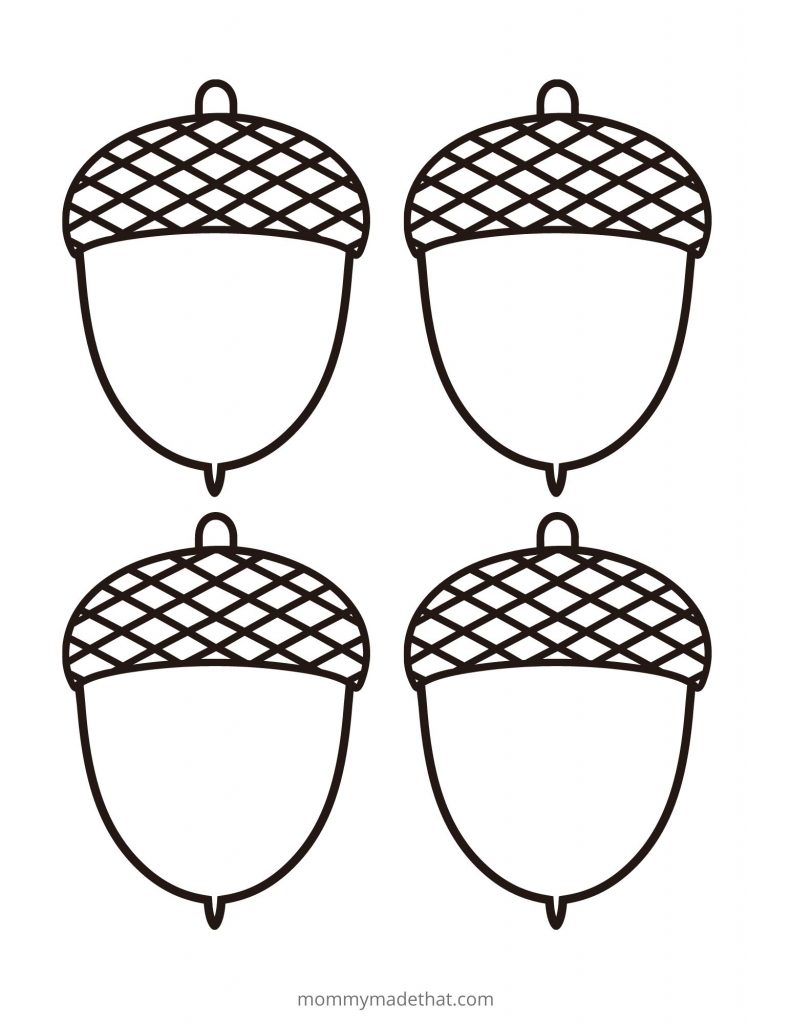 Acorn Templates Printables