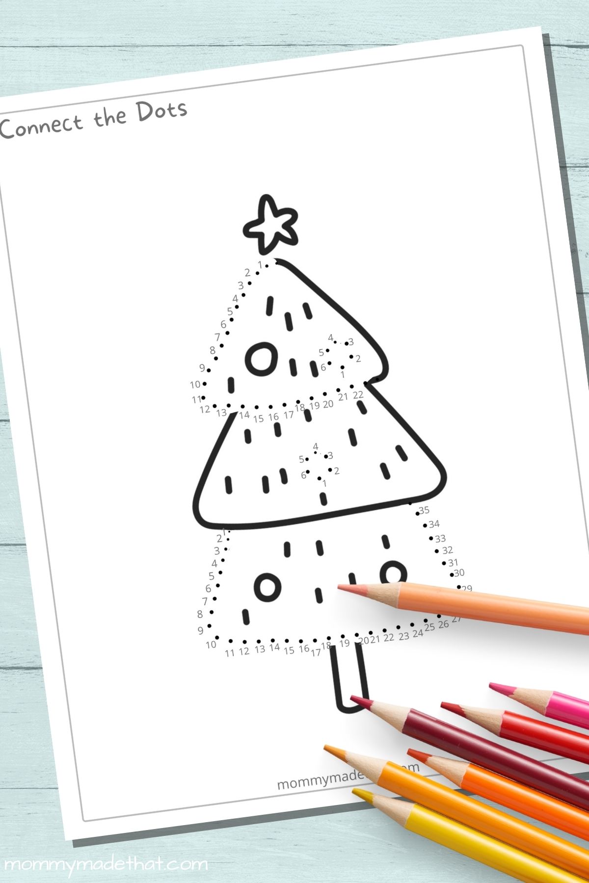 Christmas tree connect the dots