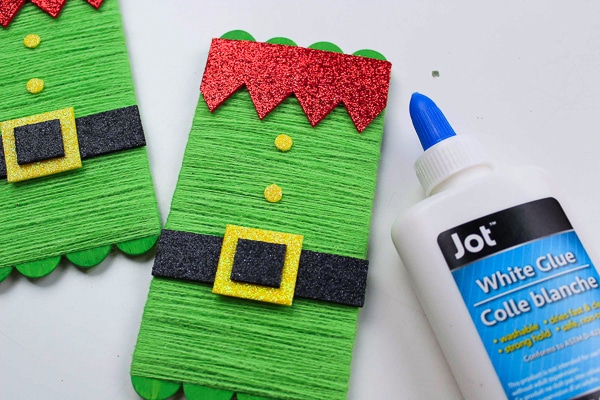 DIY elf popsicle stick craft