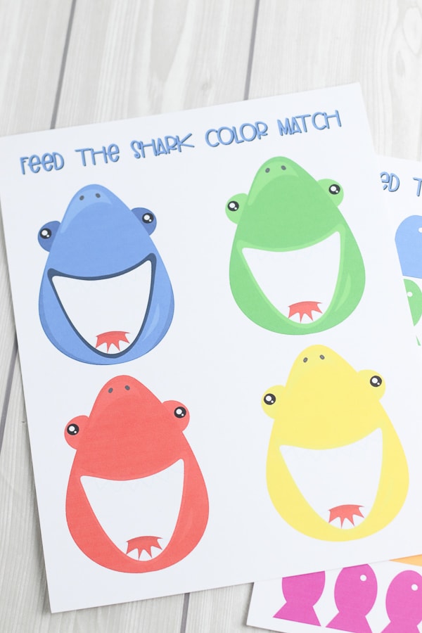 feed the shark game activity for preschooler