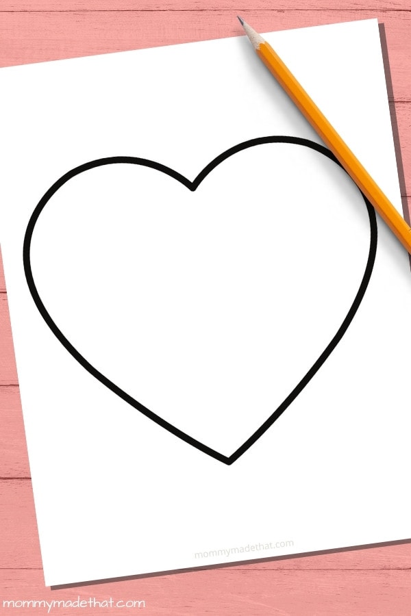free printable heart template for crafts and activities