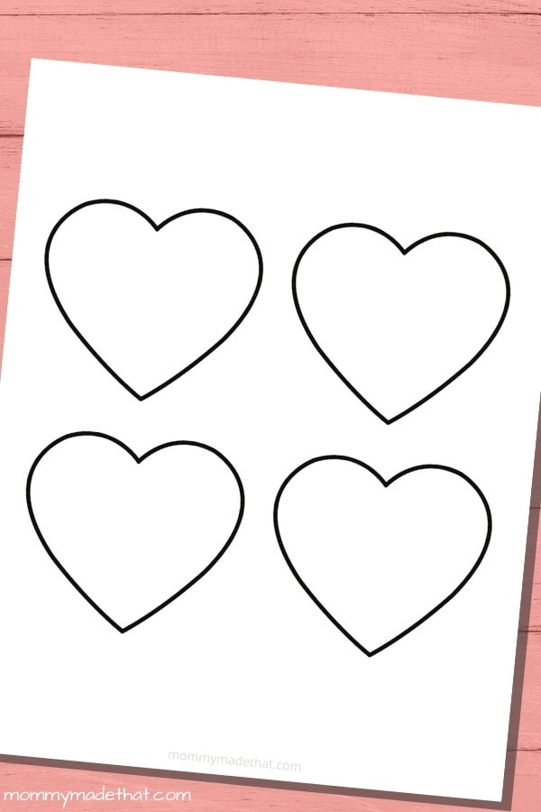 Free Printable Heart Template for Crafts and Activities