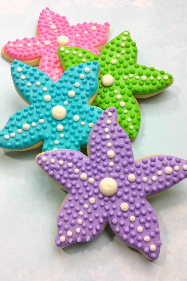 mermaid star fish cookies tutorial