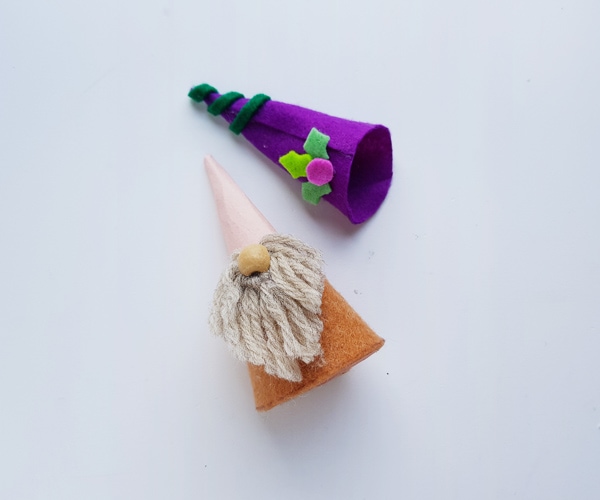 making felt gnome craft