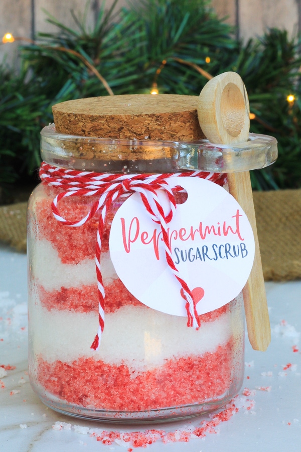 peppermint sugar scrub diy mason jar gift