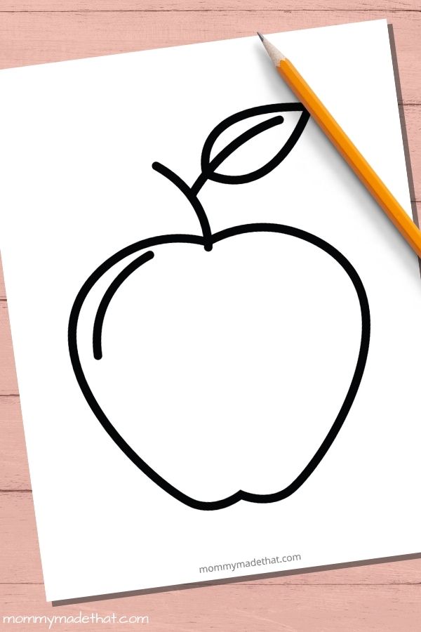 Apple outline printable pdf