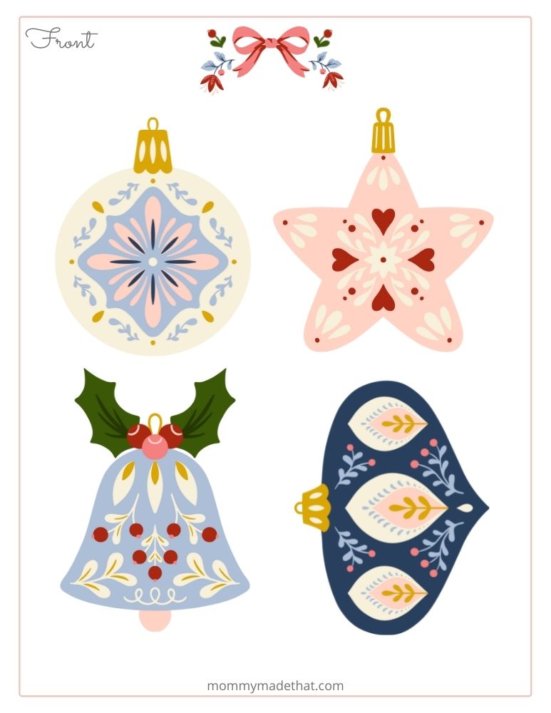 printable Christmas Ornaments, free pdf