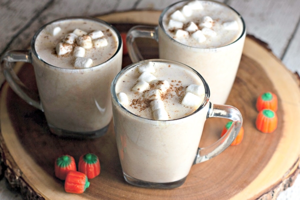 pumpkin spice hot cocoa in a mug