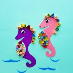 Quilled seahorse art craft
