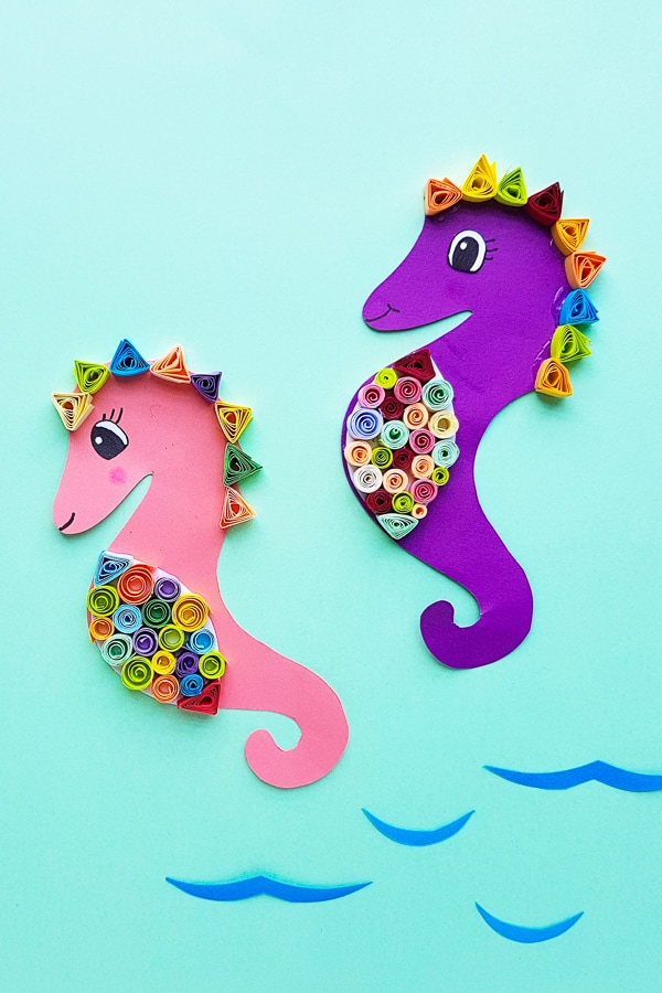 Quilled Seahorse art