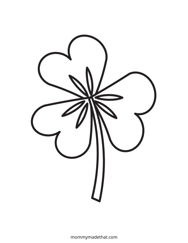 shamrock template coloring page