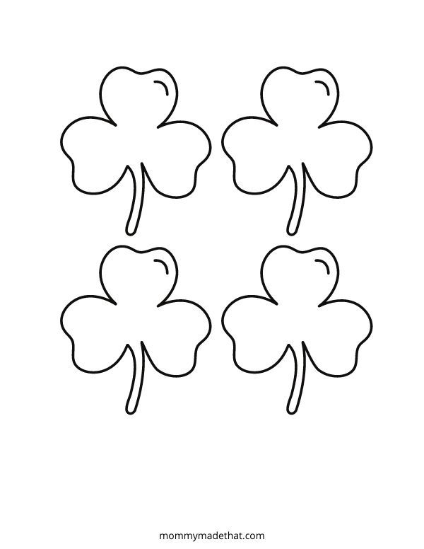 free printable shamrock template for crafts and activities