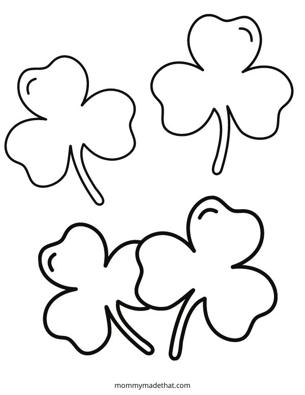 free printable shamrock template for crafts and activities