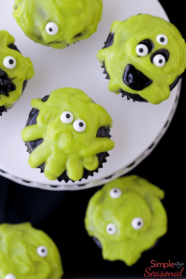 Slime Monster Cupcakes