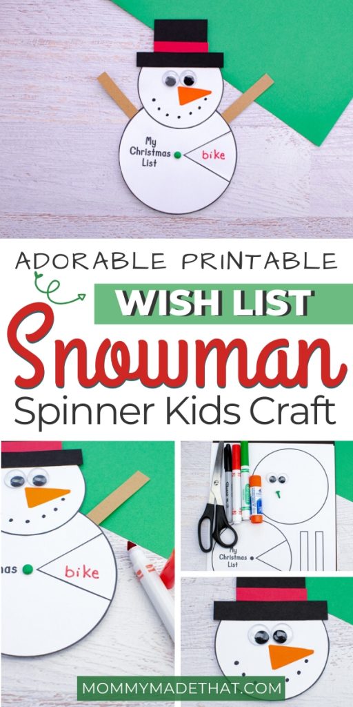 snowman spinner gift wish list craft