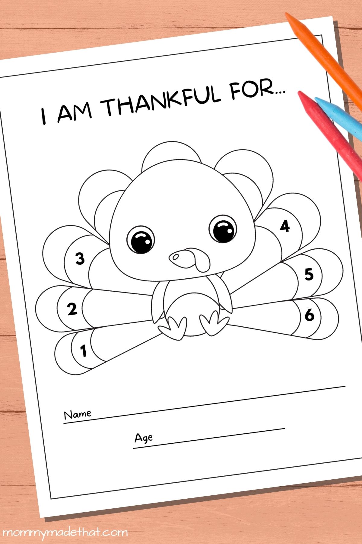 thankful turkey printable