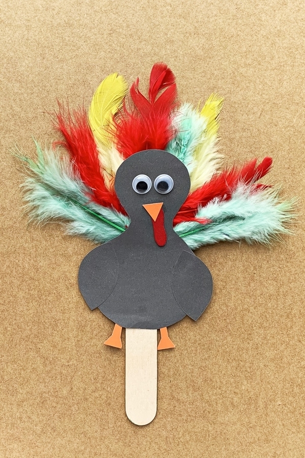 Popsicle Stick Turkey Craft - About a Mom