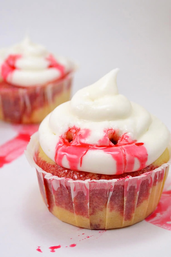 Vampire Bite Cupcakes